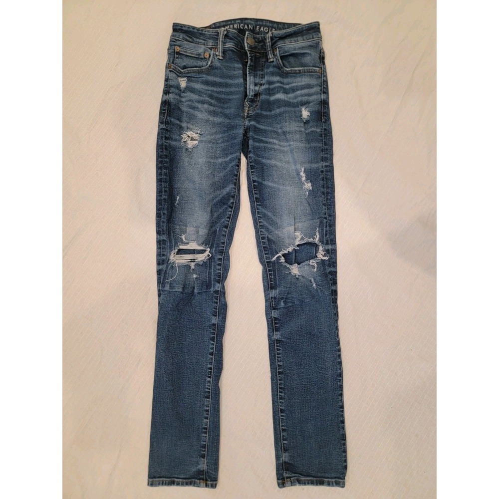 American Eagle‎ Airflex + Stretch jeans: Slim fit, distressed Mens 28x32
